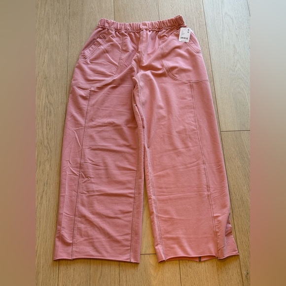 Free People Intimately Rose Dawn Wide Leg Lounge Pants NWT XS & S Pink FP Cozy - Picture 5 of 6